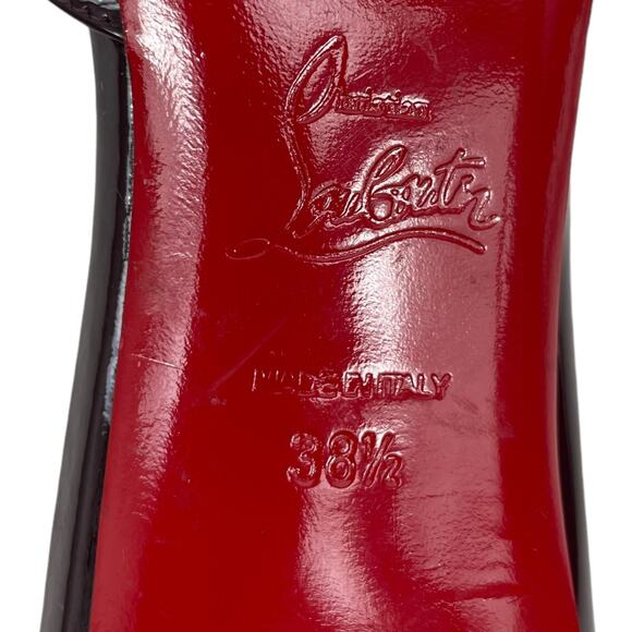 Christian Louboutin Iriza 70mm Half d'Orsay Pumps Dark Red Size 38.5 - Picture 11 of 13
